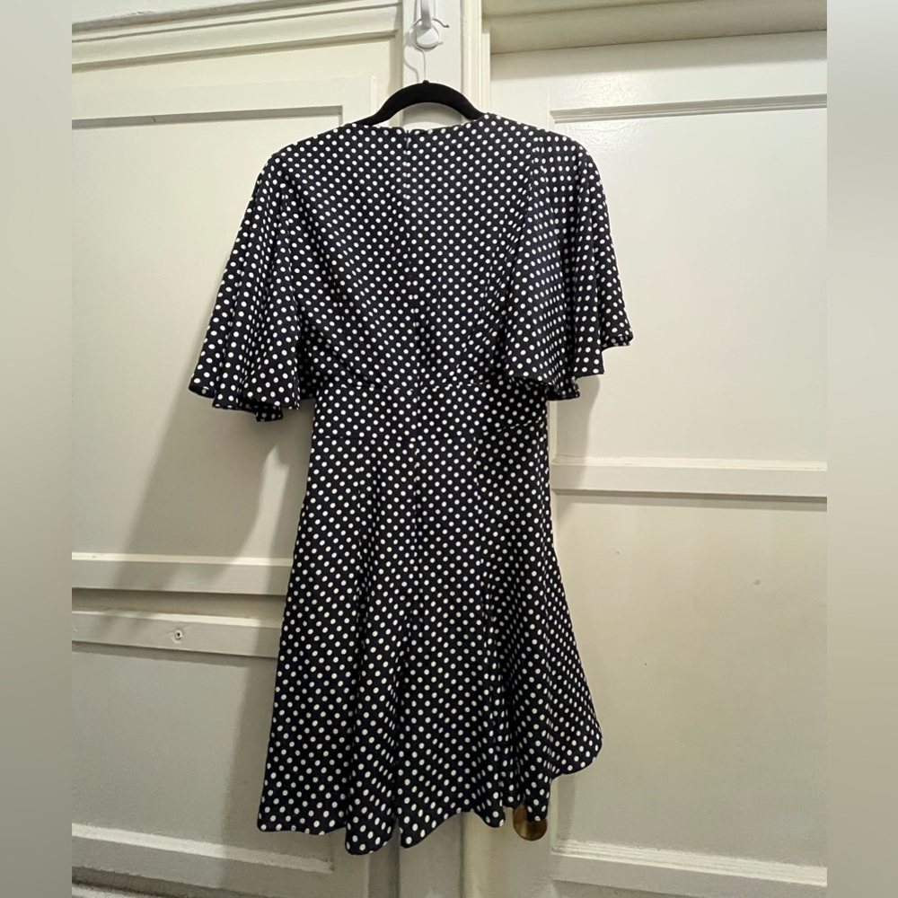 MICHAEL KORS COLLECTION NWT Classic Dot Crepe De Chine Tie-Front Romper size 0 - Picture 3 of 16